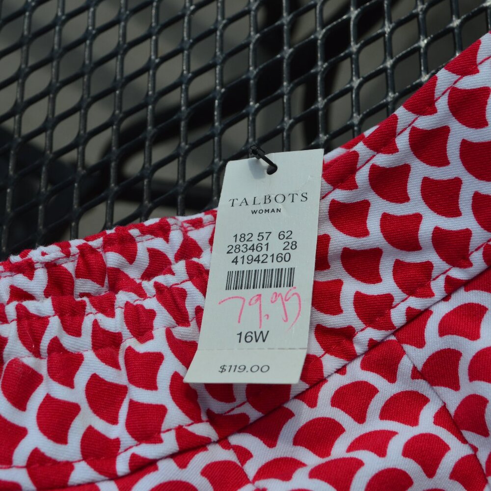 Talbot's Red/White 16W Hampshire slacks